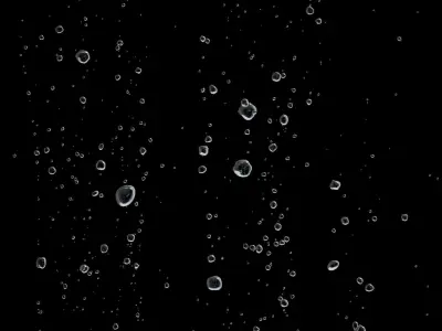 Bubble C water droplet falling 3D model