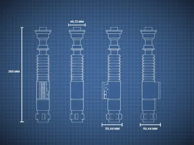 luke skywalker lightsaber Free 3D print model
