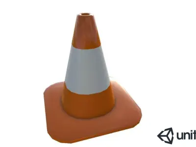 Road Cone Low-poly 3D model buy