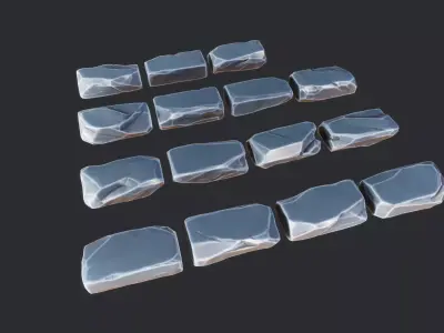 Stylized Stone blocks 3D model