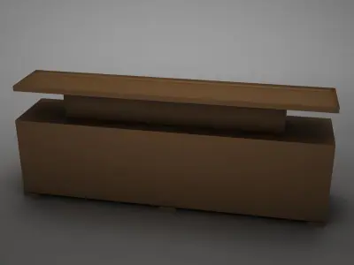 Modern Dining Room Buffet Table 3 3D model