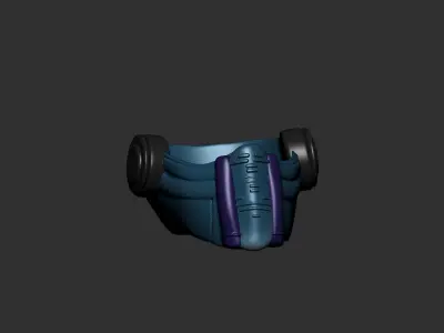 helmet high poly sculpt 3d printable  3D model 74