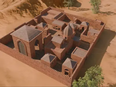Desert Fortress 3D model