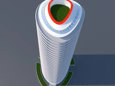 Apartment tower 3D model