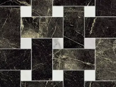 Noir Marble Basketweave Tile Texture  Texture