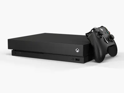 Microsoft Xbox One X Low-poly 3D model