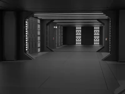 Imperial Corridor B Pack 3D model