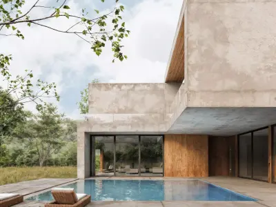 Concrete Villa 01 3D model