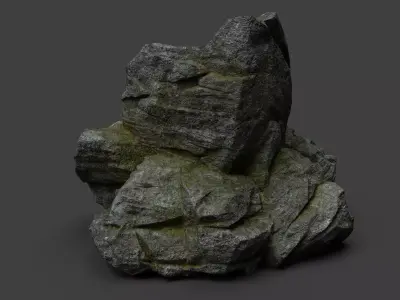 Rock 7-7 Low-poly 3D model