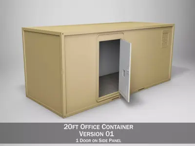 20ft Office Container Version1 3D model