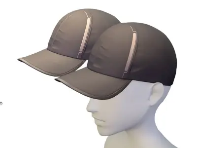 Cartoon High Poly Subdivision Black Baseball Low-poly 3D model