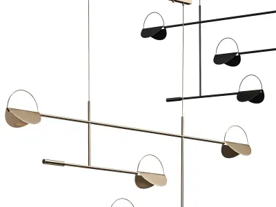 Leaves pendant light 3D model