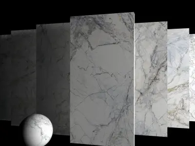 Marble Set Museum Supreme White 80x160 Set 3 Texture