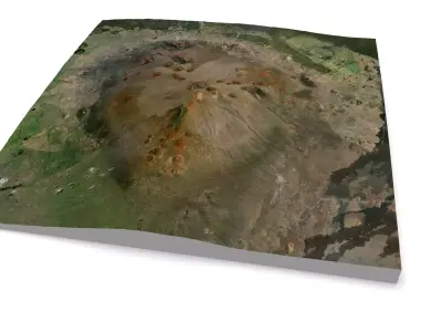 Mountain landscape Mauna Kea Forest Reserve Hawaii 3D model