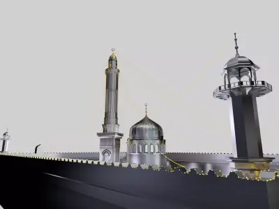 Stunning 3D Mosque for Ramadan and Islamic Celebrations 3D model