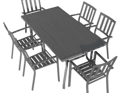 Outdoor patio dinning set  3D model