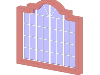 Colonial style casement window 3D model