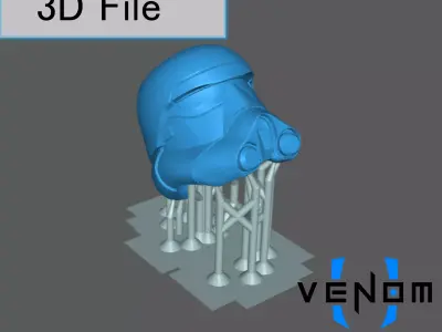 Proto TK Phase 3 Trooper Helmet Brick Armor 3D Print Model 3D print model