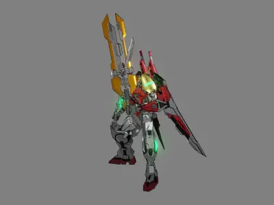 Attacker Gundam B 19 3D model