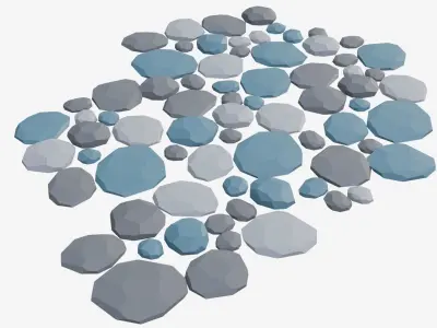 Low Poly Stone and Rock Mega pack Low-poly 3D model