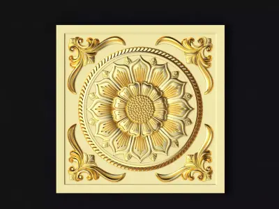rosette dekor 3D model 46