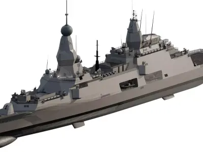 INDIAN NAVY MULTI ROLE DISTROYER 3D model