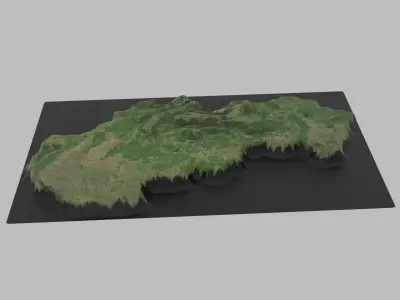 Slovakia Map Country Low-poly 3D model