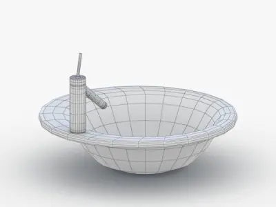 1594 - Sink Low-poly 3D model