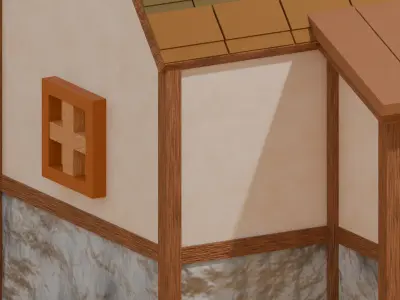 Medieval House Design 3 Low-poly 3D model