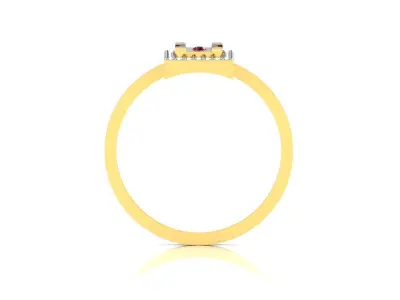 ring with diamonds ready for 3d printing 3D print model