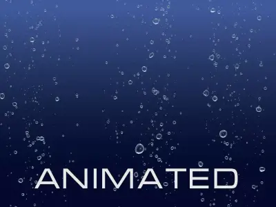 Bubble C water droplet falling 3D model