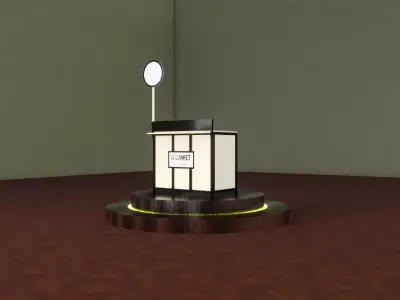 Simple Street Booth 1 3D print model