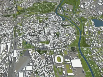 Poznan Low-poly 3D model