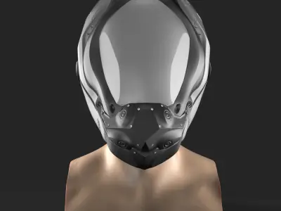 SCIFI HELMET 02 3D model