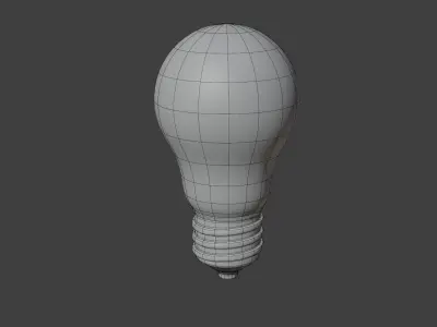 High poly Thomas Edison light bulb 3D model