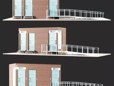 Public toilet 2 3D model