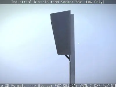 Industrial Distribution Socket Box  Low-poly 3D model