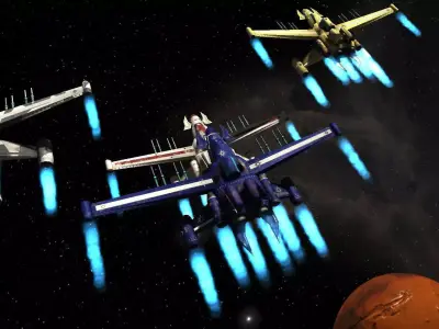 Eagle SpaceShip Low-poly 3D model