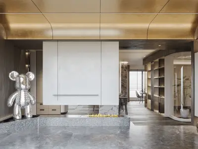apartment interior scenes   3D model 5