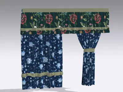 Curtain Low-poly 3D model