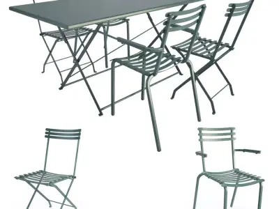 Foldy Metallic Outdoor Furniture 3D model