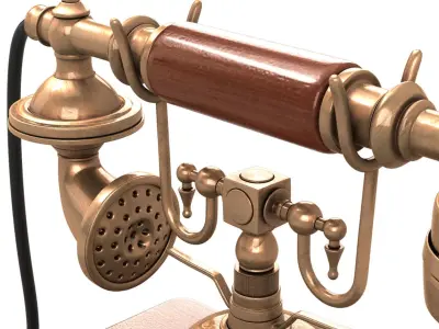 Classic Rotary Telephone 02 3D model