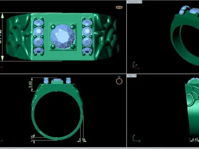 Small fancy mans ring 3D print model