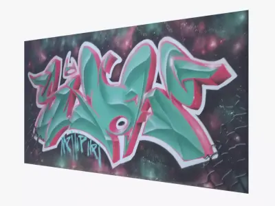 Graffiti wall XXIV 3D model