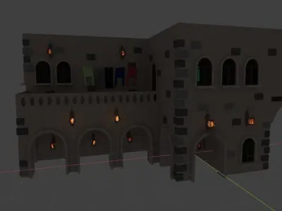 House for Game Low-poly 3D model