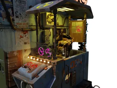 Sentient Cola Cart Vending Machine 3D model
