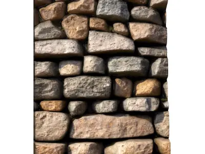Crude Rock Wall Low Poly 3D print model purchase