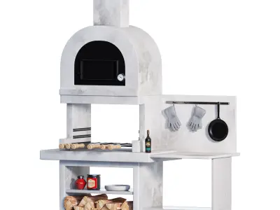 Garden barbecue 02 3D model