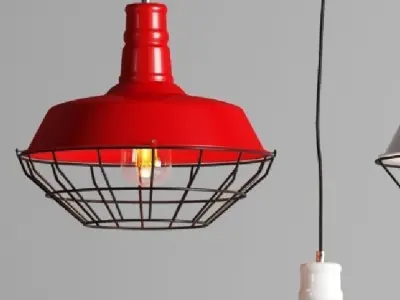 4 in 1 Hanging Lamp LOFT HOUSE 3D model