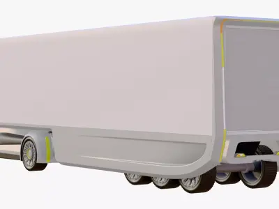 Autonomous Futuristic Cargo Truck M2 3D model